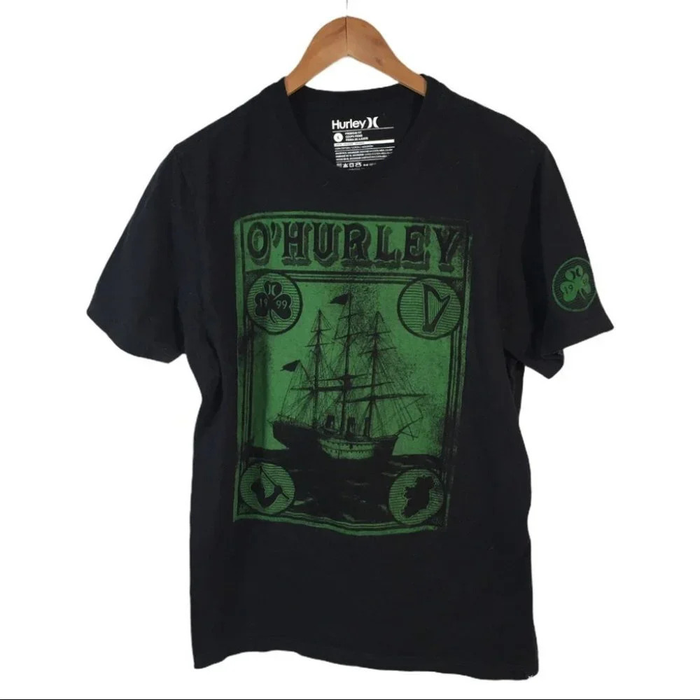 TS516 Hurley Premium Fit Irish Shamrock Shirt L